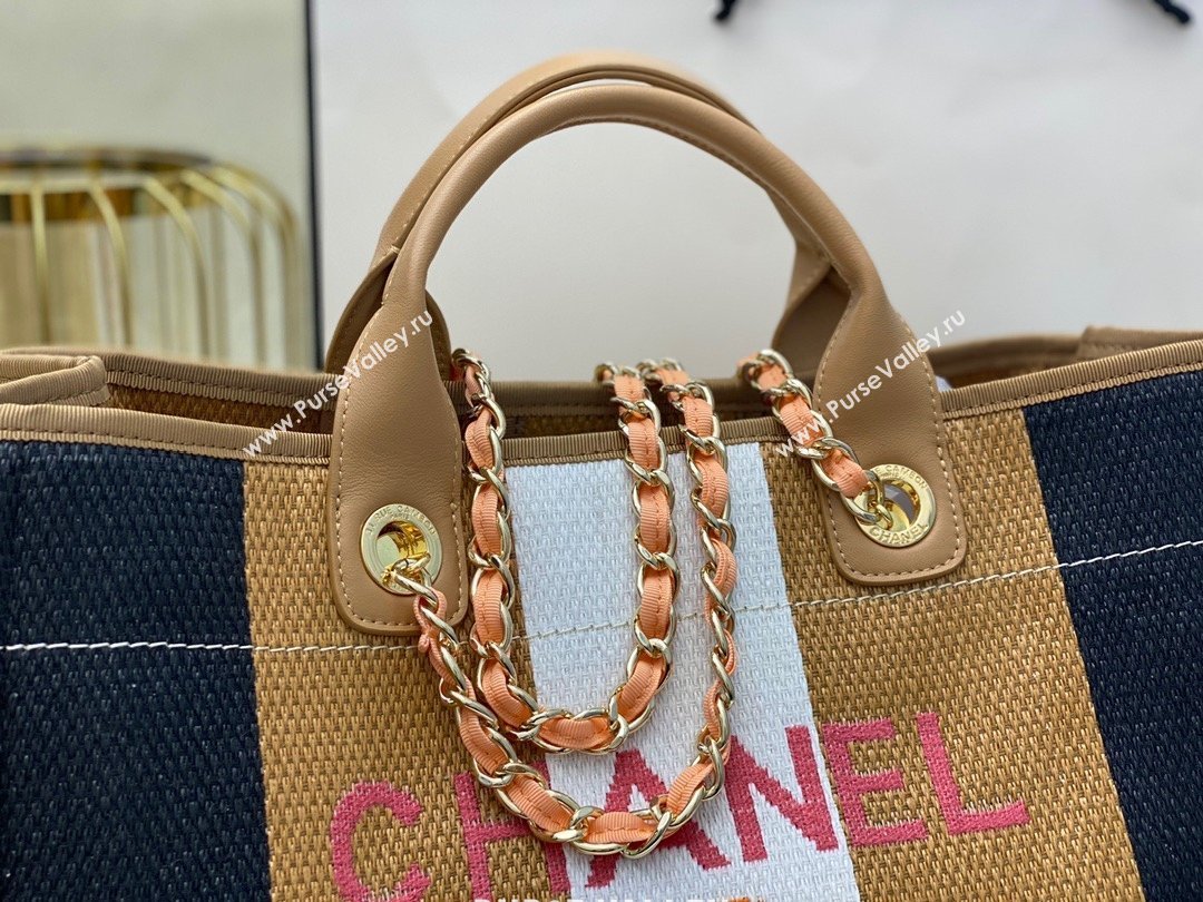 Chanel cabas ete shopping tote A066941 black/beige white (SMJD-210105-03)