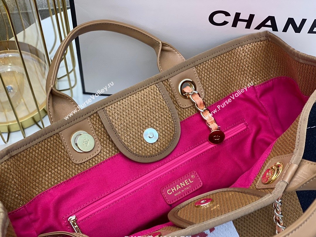 Chanel cabas ete shopping tote A066941 black/beige white (SMJD-210105-03)