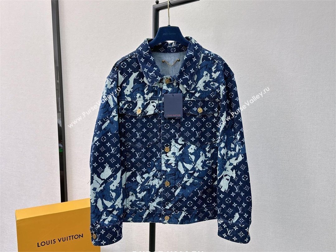 LOUIS VUITTON Monogram Printed Denim Jacket 1AF750 2024 spring (qiqi-240112-01)