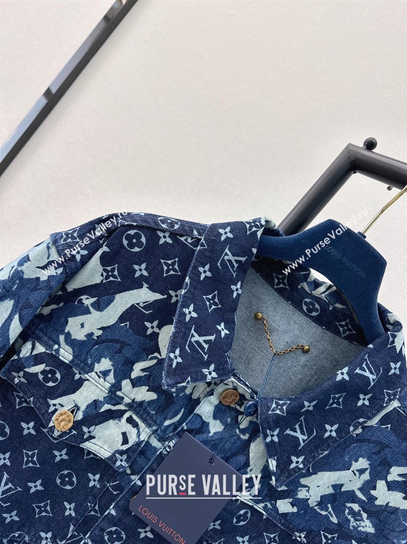 LOUIS VUITTON Monogram Printed Denim Jacket 1AF750 2024 spring (qiqi-240112-01)