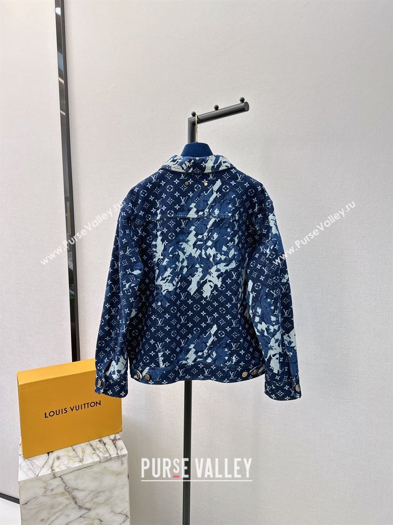 LOUIS VUITTON Monogram Printed Denim Jacket 1AF750 2024 spring (qiqi-240112-01)