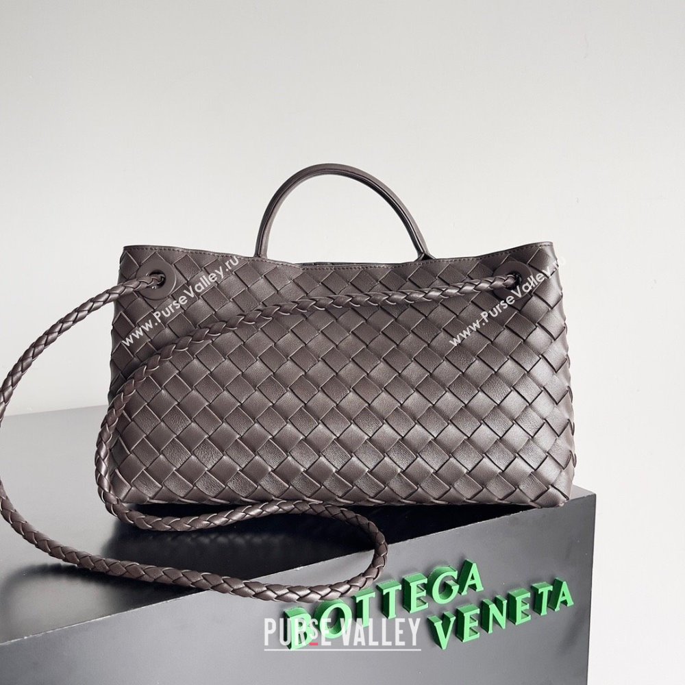 Bottega Veneta Intrecciato leather Small East/West Andiamo top handle Bag fondant 2023 (misu-230928-24)