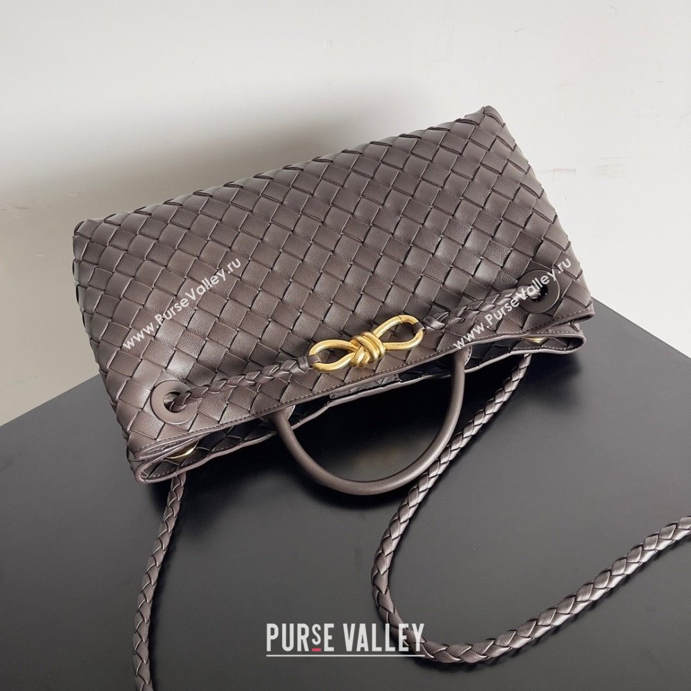 Bottega Veneta Intrecciato leather Small East/West Andiamo top handle Bag fondant 2023 (misu-230928-24)