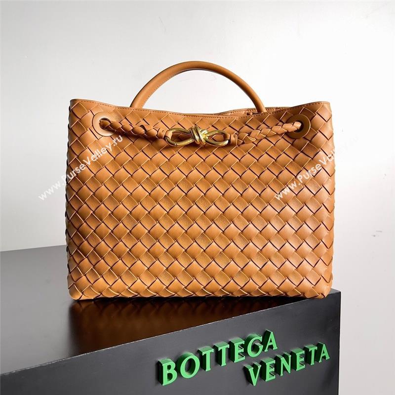 Bottega Veneta Intrecciato leather Medium Andiamo top handle Bag wood 2023 (misu-230928-21)