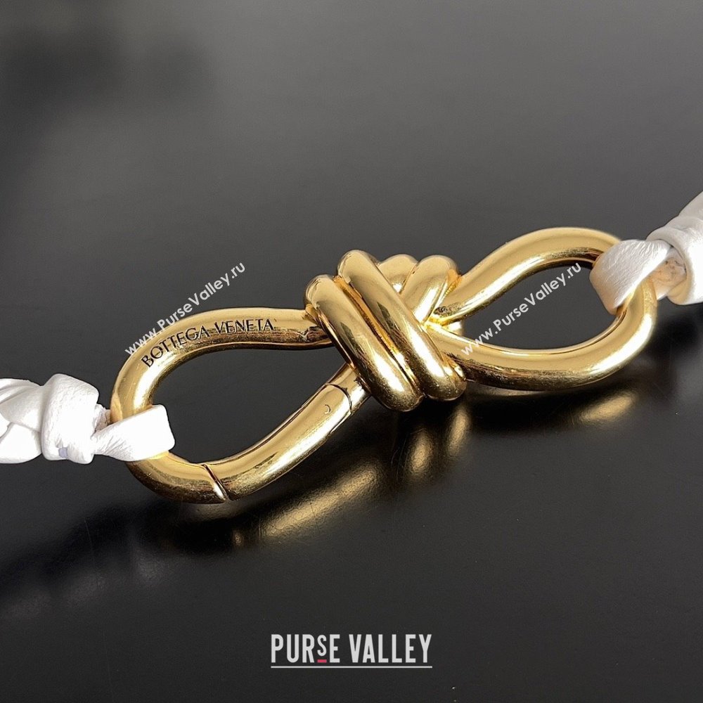 Bottega Veneta Intrecciato leather Small East/West Andiamo top handle Bag white 2023 (misu-230928-23)