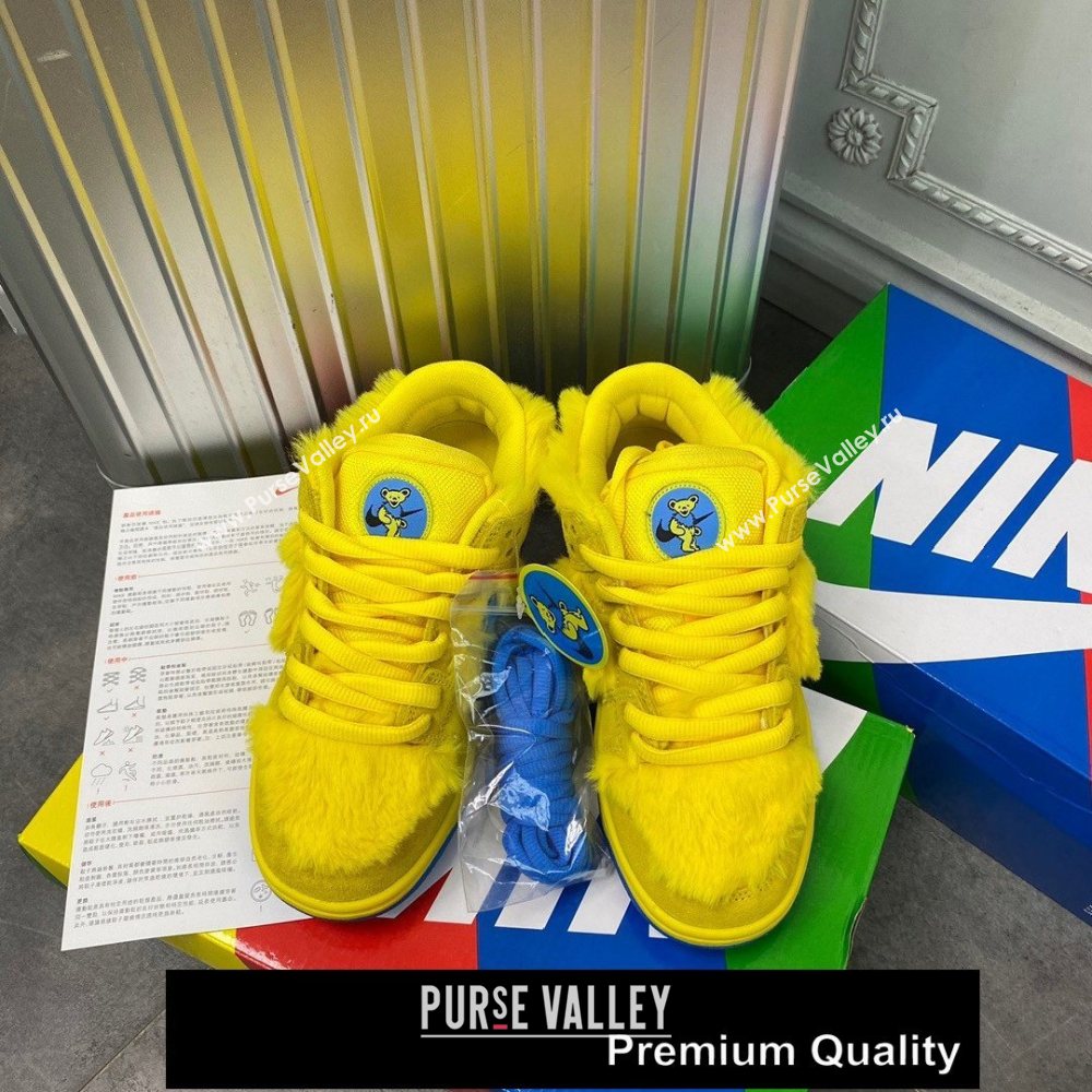 Grateful Dead X Nike SB Dunk Low QS" YELLOW BEAR" sneakers 01 (GD0768-1521)