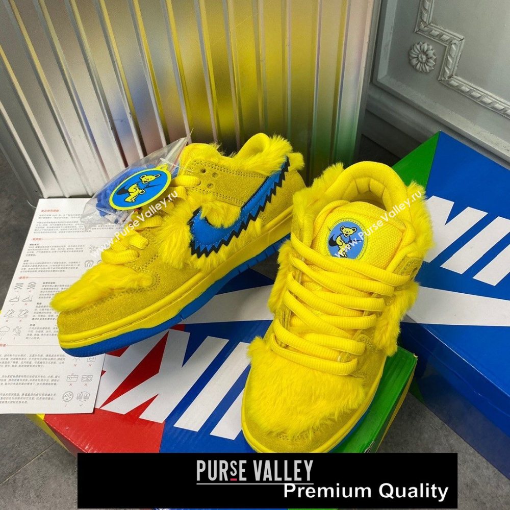 Grateful Dead X Nike SB Dunk Low QS" YELLOW BEAR" sneakers 01 (GD0768-1521)