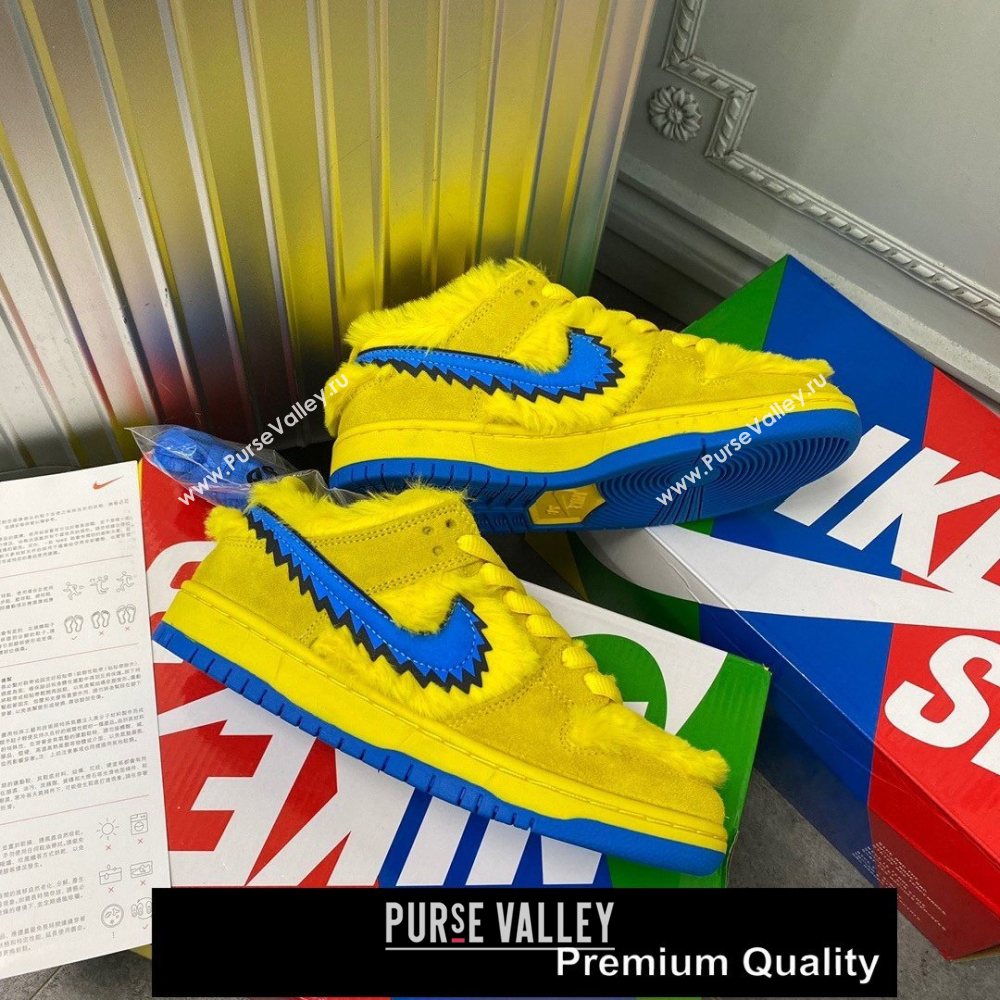 Grateful Dead X Nike SB Dunk Low QS" YELLOW BEAR" sneakers 01 (GD0768-1521)