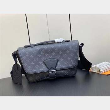 Louis Vuitton Monogram Eclipse Montsouris Messenger Bag M46685 2023 (kiki-230928-11)