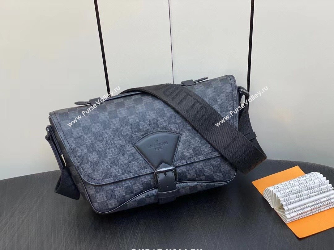 Louis Vuitton Damier Graphite Montsouris Messenger Bag M46685 2023 (kiki-230928-13)