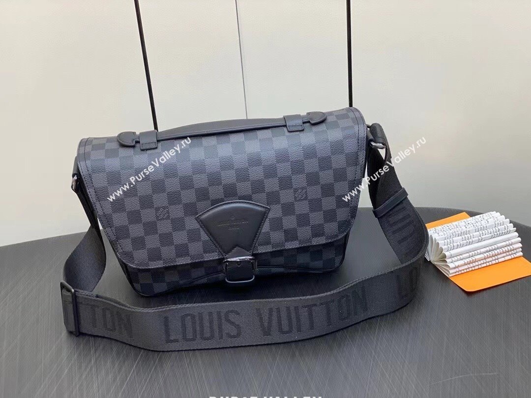 Louis Vuitton Damier Graphite Montsouris Messenger Bag M46685 2023 (kiki-230928-13)