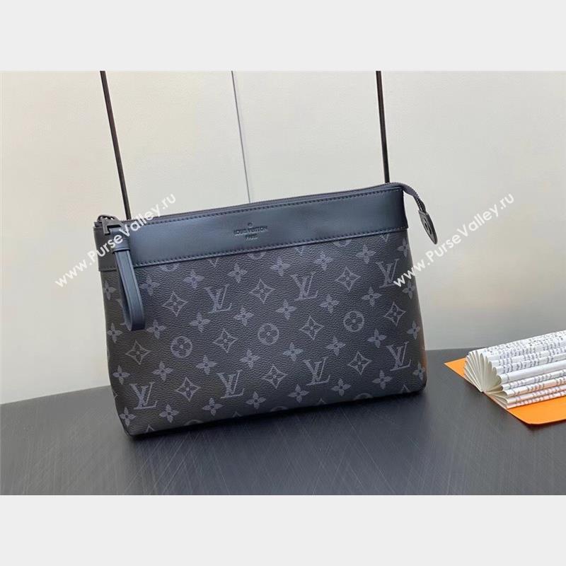 LOUIS VUITTON Monogram Eclipse Canvas POCHETTE VOYAGE SOUPLE M82543 2023 (kiki-230928-16)