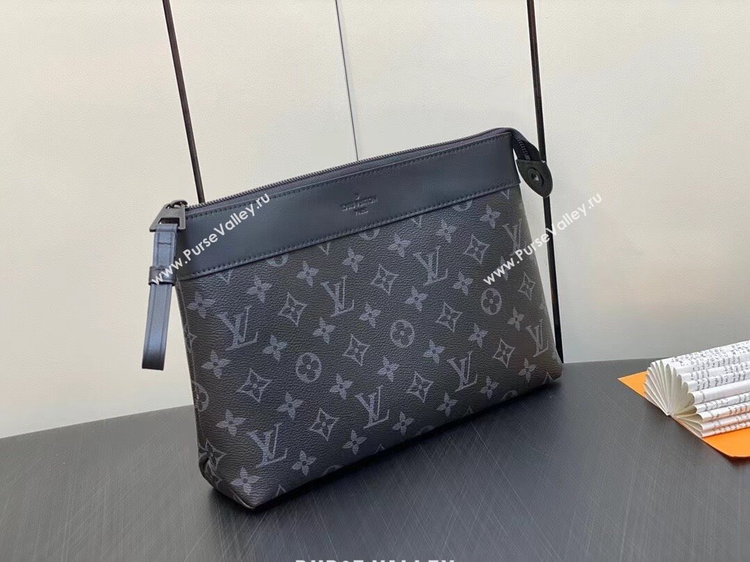 LOUIS VUITTON Monogram Eclipse Canvas POCHETTE VOYAGE SOUPLE M82543 2023 (kiki-230928-16)