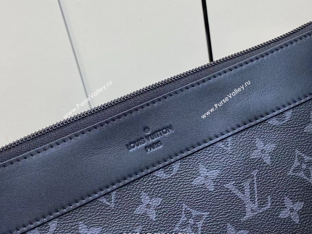 LOUIS VUITTON Monogram Eclipse Canvas POCHETTE VOYAGE SOUPLE M82543 2023 (kiki-230928-16)