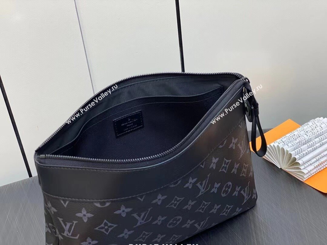 LOUIS VUITTON Monogram Eclipse Canvas POCHETTE VOYAGE SOUPLE M82543 2023 (kiki-230928-16)