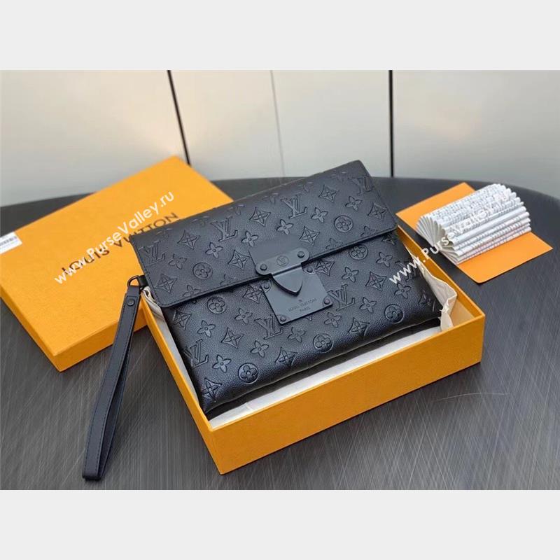 LOUIS VUITTON S LOCK POCHETTE BLACK M82559 2023 (kiki-230928-19)