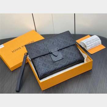 LOUIS VUITTON S LOCK POCHETTE BLACK M82559 2023 (kiki-230928-19)