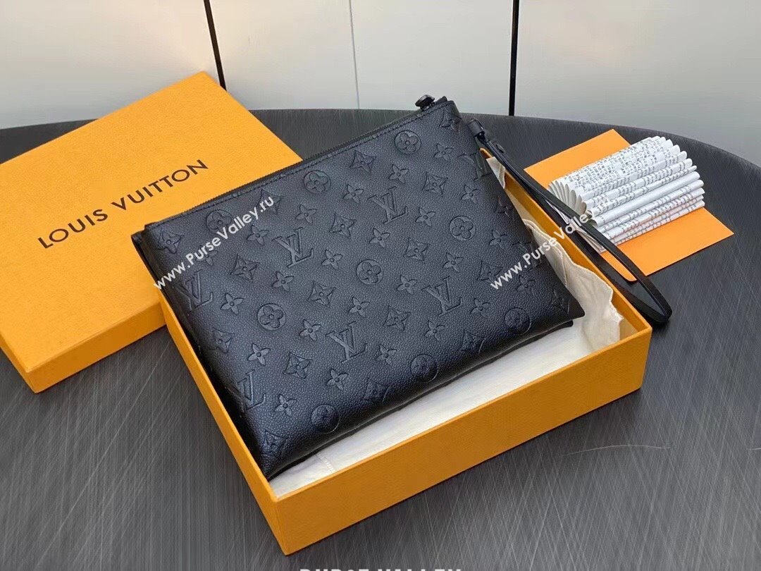 LOUIS VUITTON S LOCK POCHETTE BLACK M82559 2023 (kiki-230928-19)