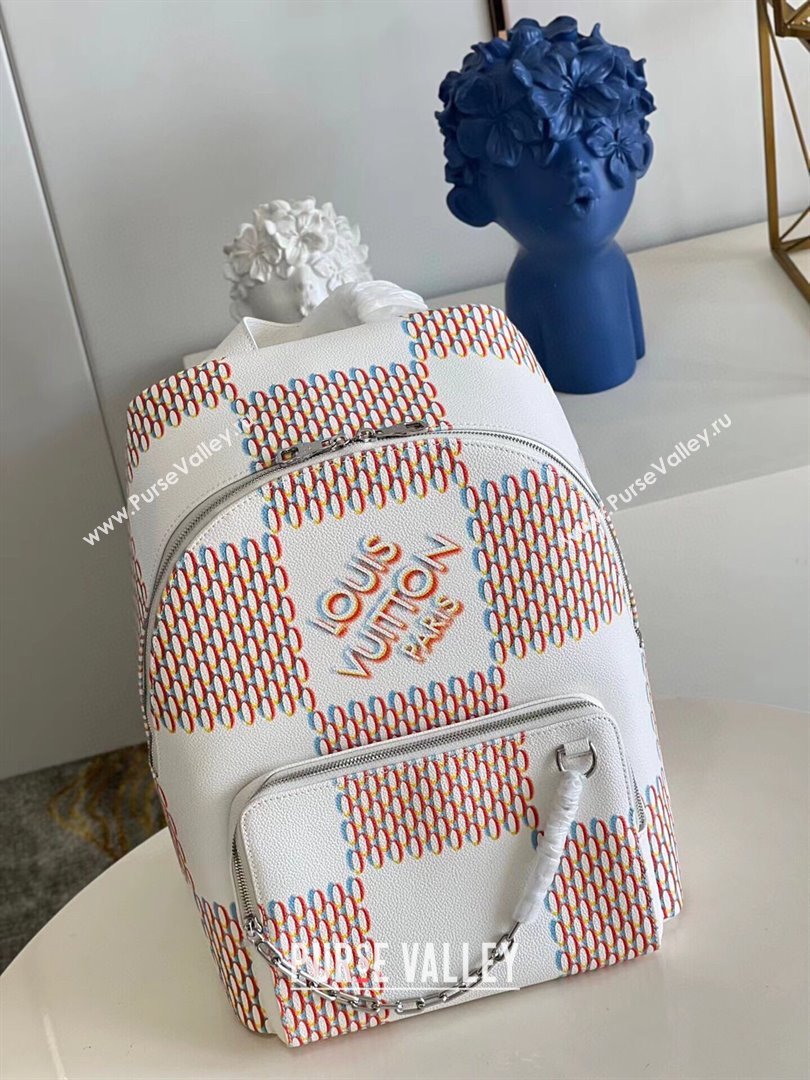 Louis Vuitton DAMIER SPRAY Racer Backpack M20664 2023 (kiki-230928-23)