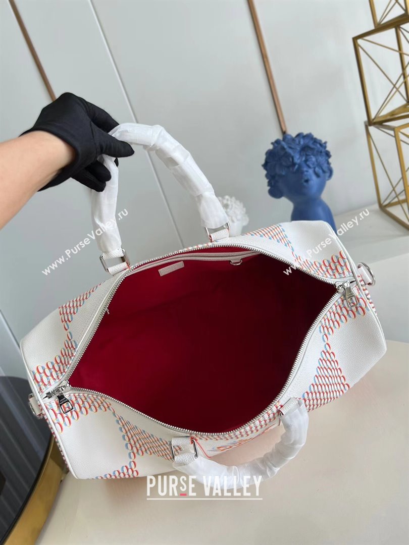 louis vuitton DAMIER SPRAY Keepall 50 M20563 2023 (kiki-230928-24)