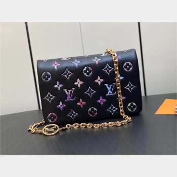 Louis Vuitton Monogram-embossed Lambskin Pochette Coussin Bag M81693 (kiki-230928-27)