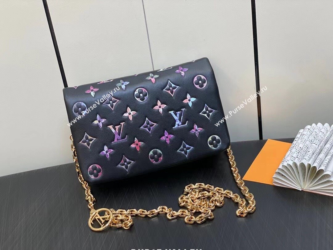 Louis Vuitton Monogram-embossed Lambskin Pochette Coussin Bag M81693 (kiki-230928-27)