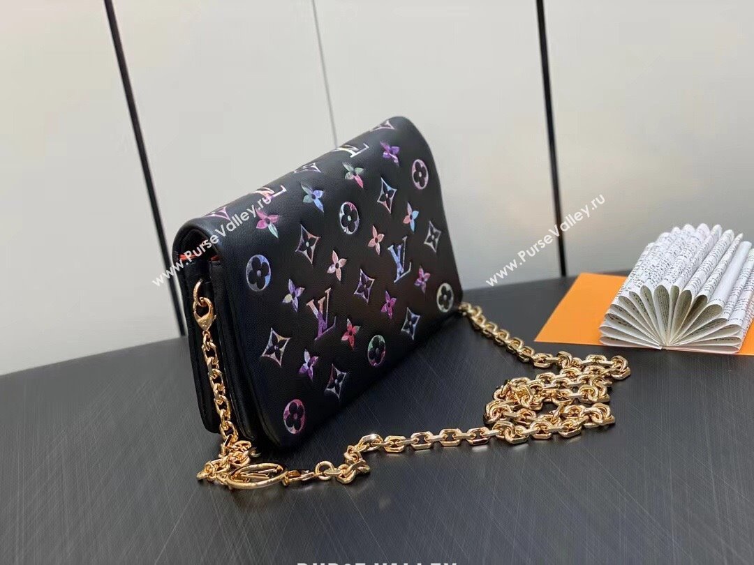 Louis Vuitton Monogram-embossed Lambskin Pochette Coussin Bag M81693 (kiki-230928-27)