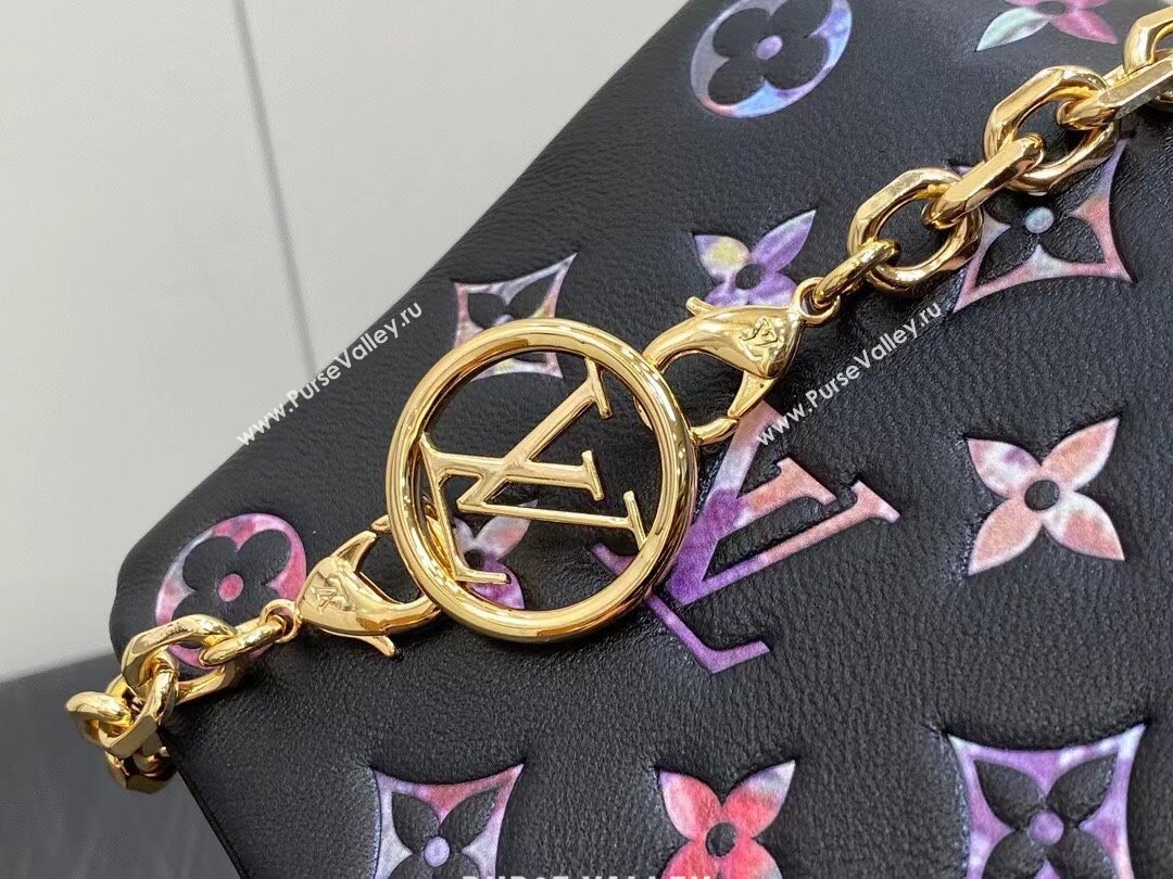 Louis Vuitton Monogram-embossed Lambskin Pochette Coussin Bag M81693 (kiki-230928-27)