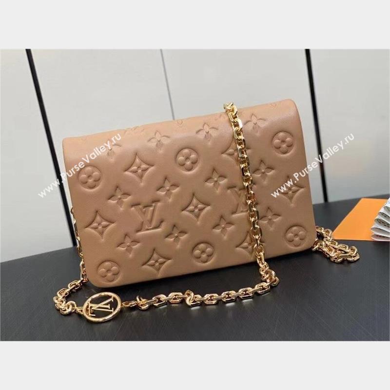 Louis Vuitton Monogram-embossed Lambskin Pochette Coussin Bag M82162 (kiki-230928-25)