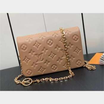 Louis Vuitton Monogram-embossed Lambskin Pochette Coussin Bag M82162 (kiki-230928-25)