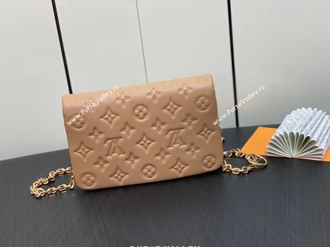 Louis Vuitton Monogram-embossed Lambskin Pochette Coussin Bag M82162 (kiki-230928-25)