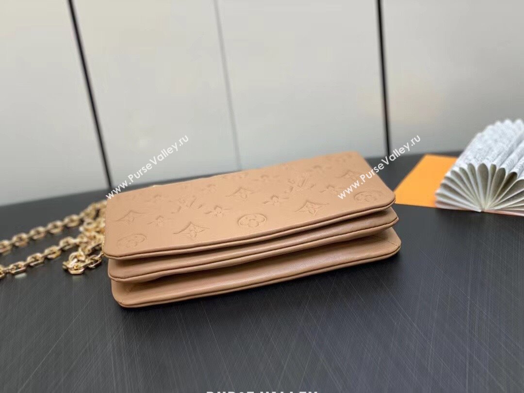 Louis Vuitton Monogram-embossed Lambskin Pochette Coussin Bag M82162 (kiki-230928-25)