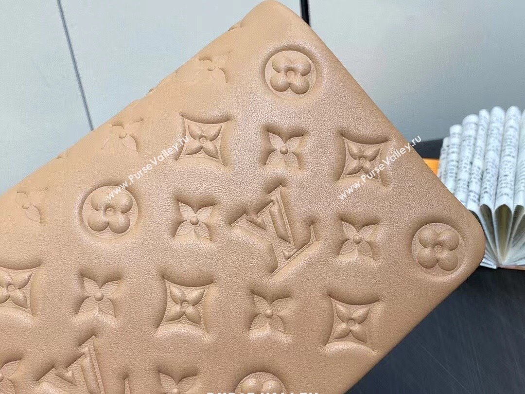 Louis Vuitton Monogram-embossed Lambskin Pochette Coussin Bag M82162 (kiki-230928-25)