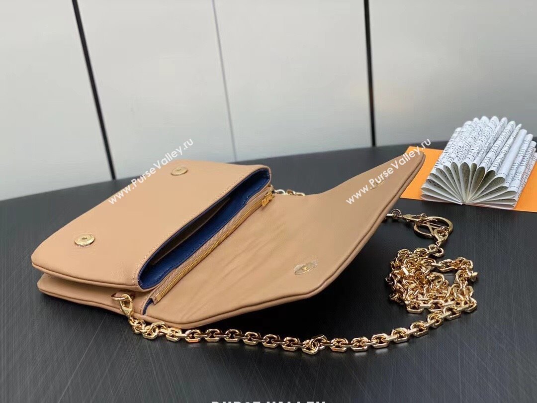 Louis Vuitton Monogram-embossed Lambskin Pochette Coussin Bag M82162 (kiki-230928-25)