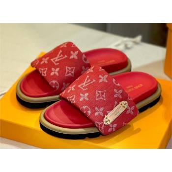 Louis Vuitton Pool Pillow Flat Comfort Mule red 2024 (modeng-240112-01)