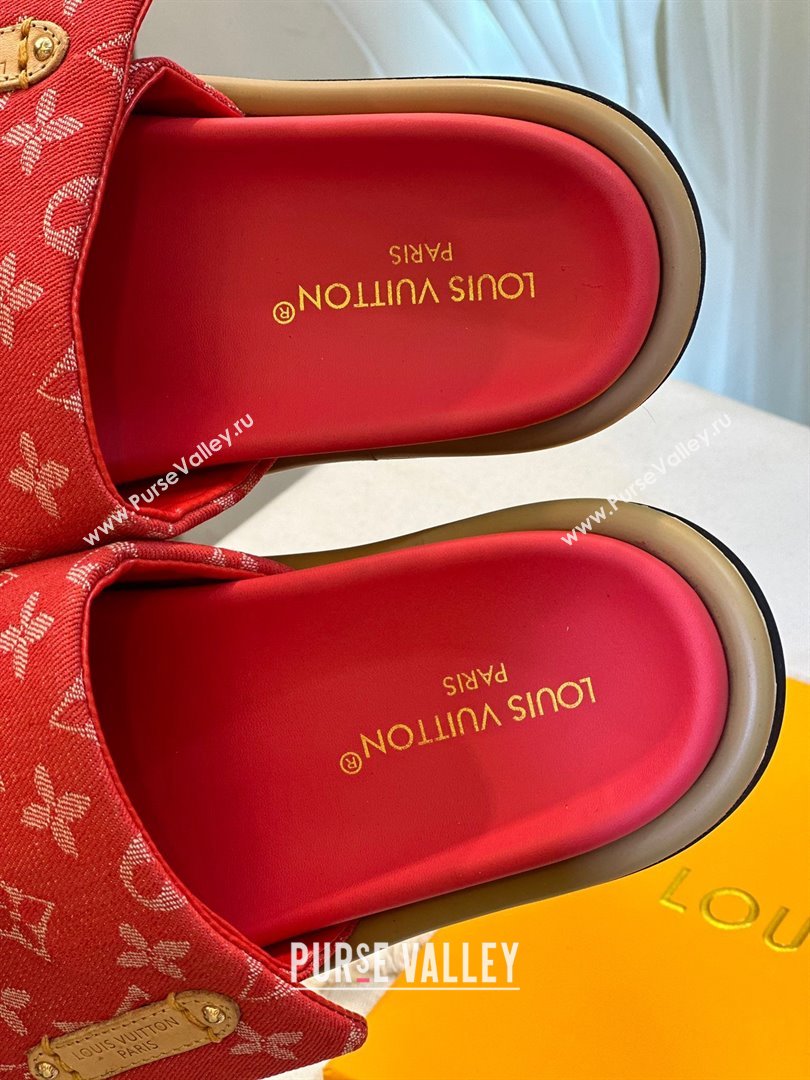 Louis Vuitton Pool Pillow Flat Comfort Mule red 2024 (modeng-240112-01)