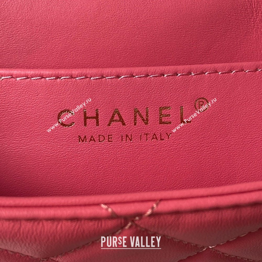 Chanel Lambskin & Gold-Tone Metal Small Messenger Bag AS4609 FUCHSIA 2024 (jiyuan-231128-05)