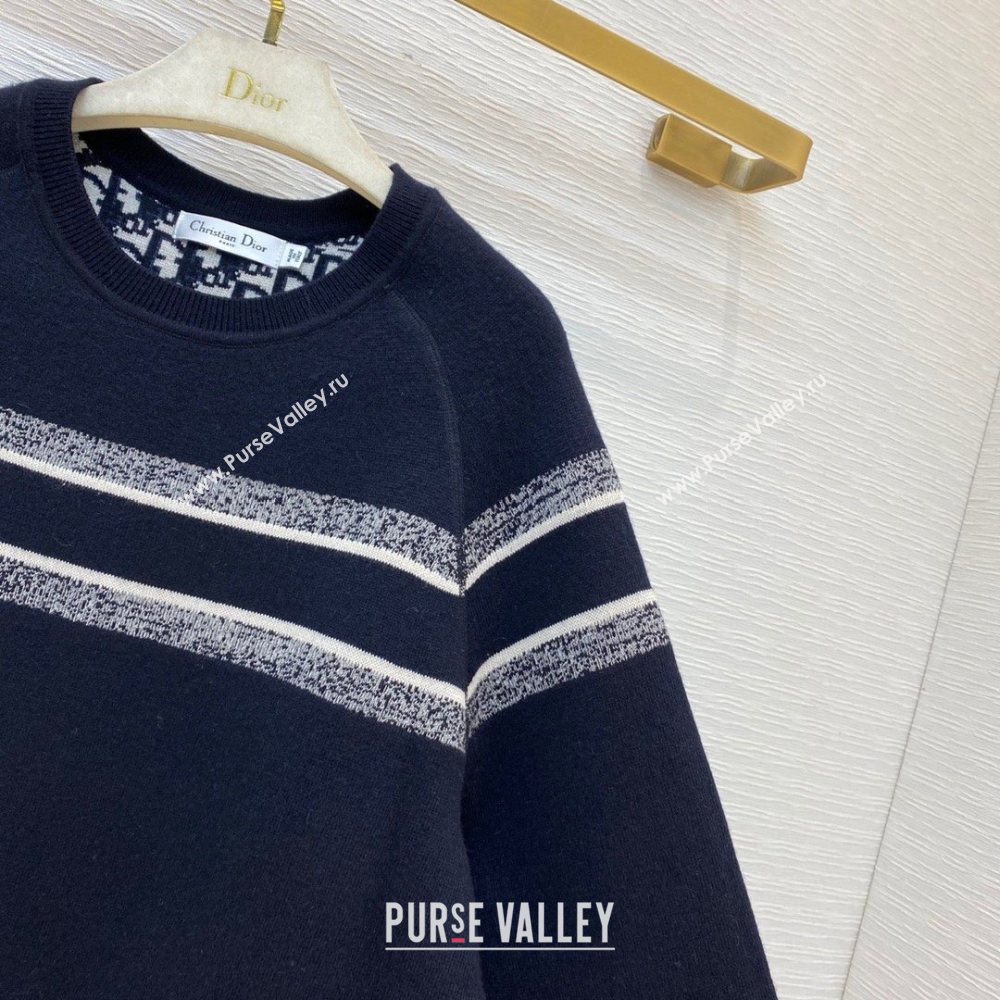Dior Blue Dior Oblique Cashmere Reversible Sweater 2020 (qiqi-201011-2)