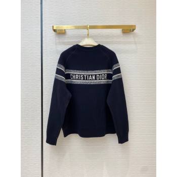 Dior Blue Dior Oblique Cashmere Reversible Sweater 2020 (qiqi-201011-2)