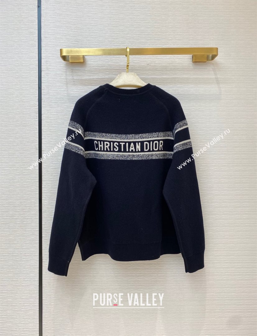 Dior Blue Dior Oblique Cashmere Reversible Sweater 2020 (qiqi-201011-2)