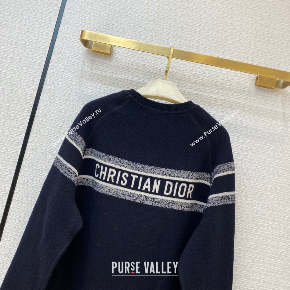 Dior Blue Dior Oblique Cashmere Reversible Sweater 2020 (qiqi-201011-2)