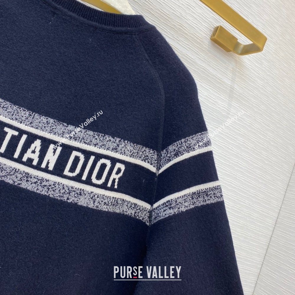 Dior Blue Dior Oblique Cashmere Reversible Sweater 2020 (qiqi-201011-2)