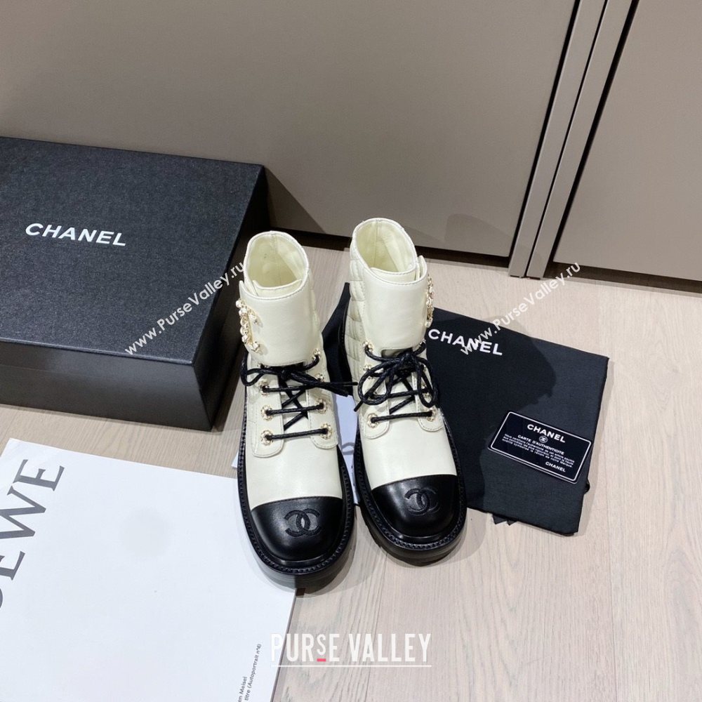 Chanel new cc boots white 2020 (modeng-20201649)
