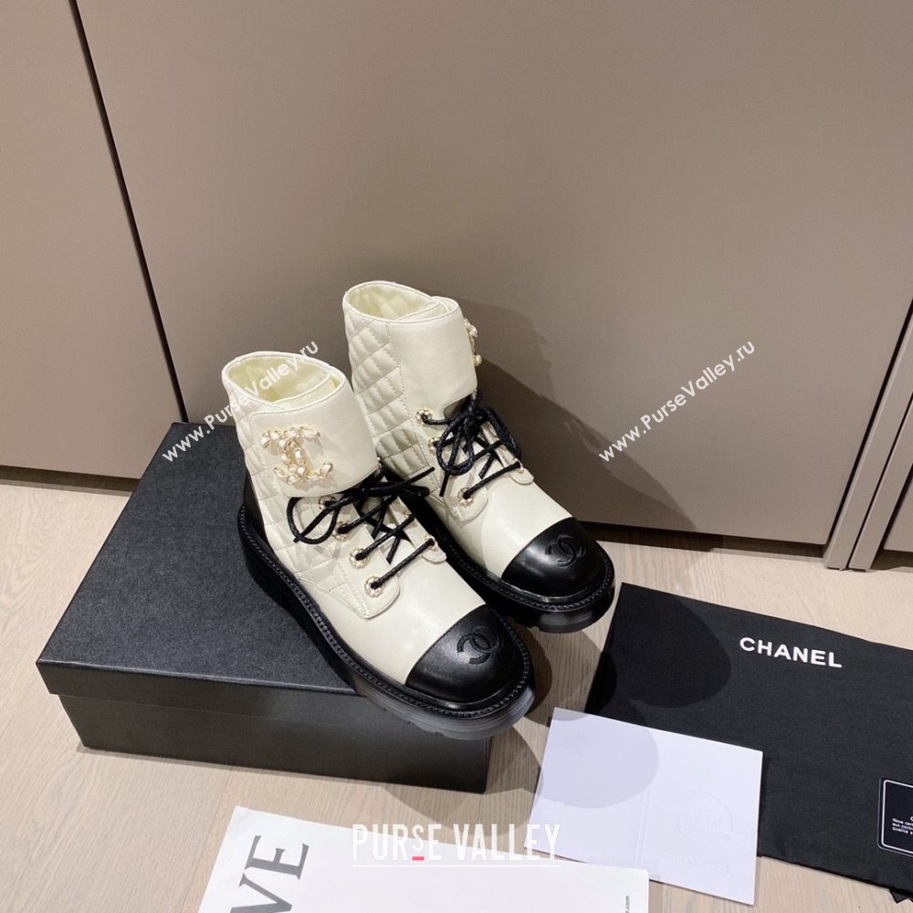 Chanel new cc boots white 2020 (modeng-20201649)