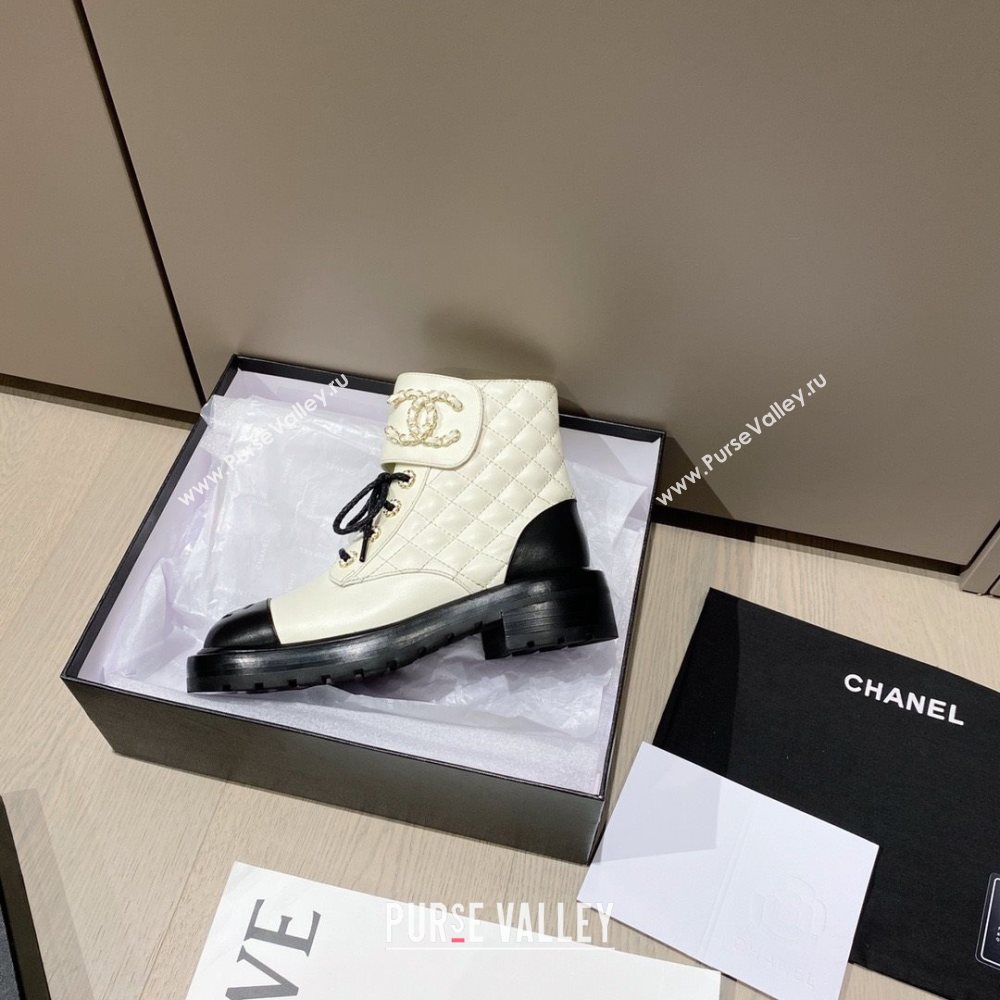 Chanel new cc boots white 2020 (modeng-20201649)
