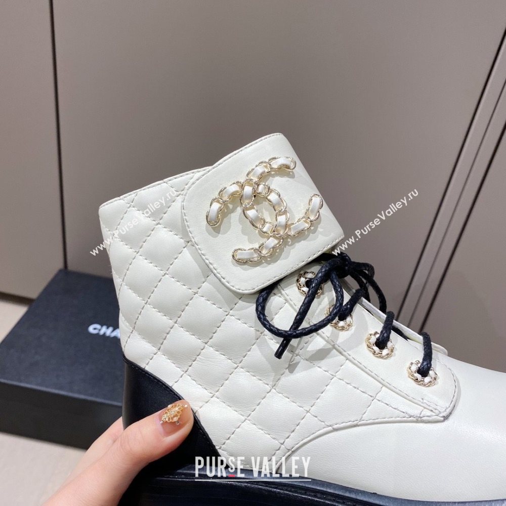 Chanel new cc boots white 2020 (modeng-20201649)