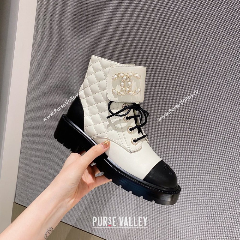 Chanel new cc boots white 2020 (modeng-20201649)