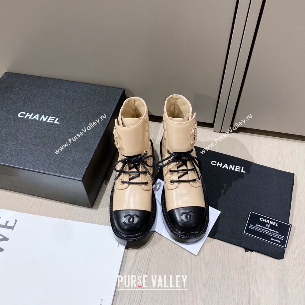 Chanel new cc boots beige 2020 (modeng-202092149)