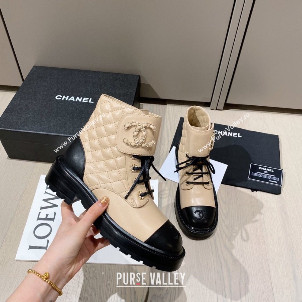 Chanel new cc boots beige 2020 (modeng-202092149)