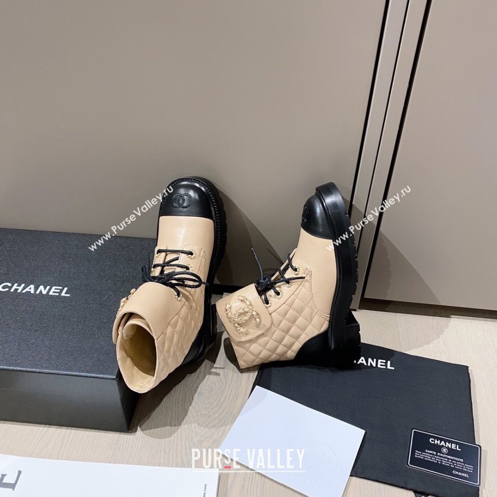 Chanel new cc boots beige 2020 (modeng-202092149)